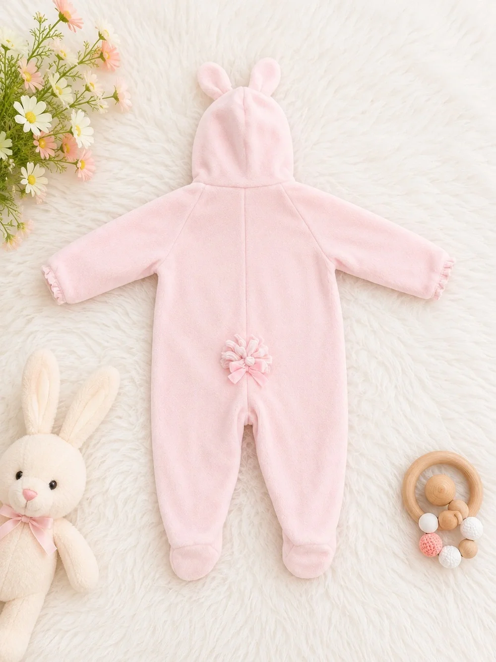 Miniwear Clásicos My 1st Easter Bunny Fleece Bunting 3-6M Pink